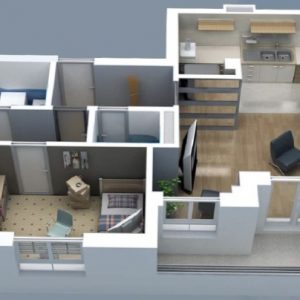 Stambeno-poslovni objekat, render stana, Zvezdara, Beograd Stambeno-poslovni objekat, render stana, Zvezdara, Beograd